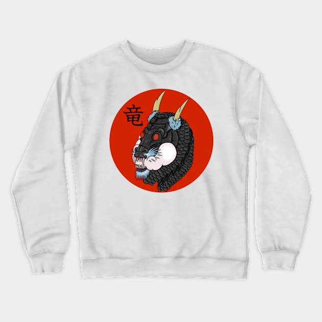 Japanese Dragon Crewneck Sweatshirt by BeetleBlue